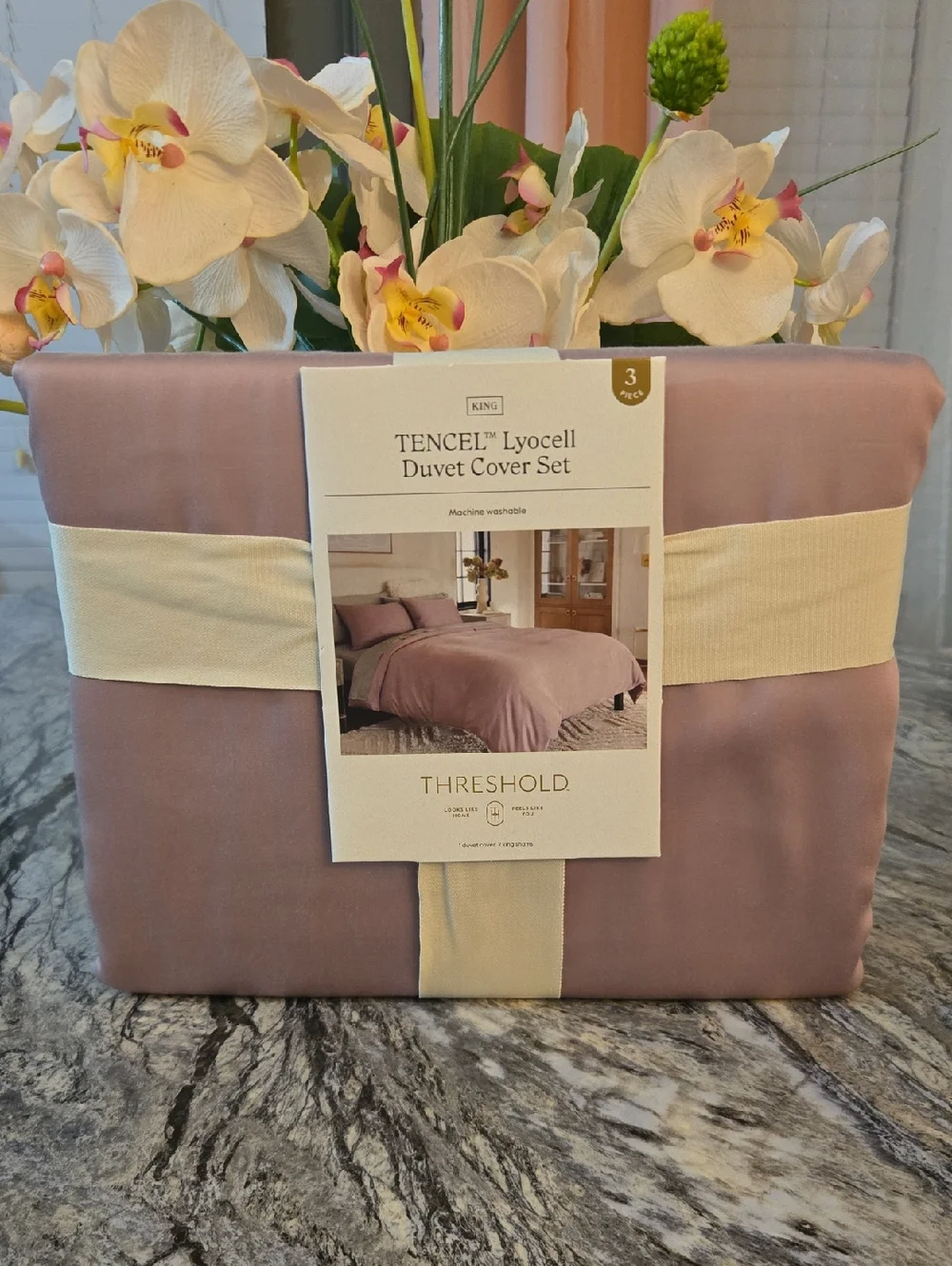 Threshold Mauve TENCEL Lyocell Duvet Cover Set